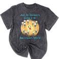 Introvert Extrovert Cartoon In Asstrovert World Mineral Wash Tshirts Mineral Black