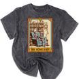 Introvert Homebody Awkward Skeleton The Homebody Tarot Card Mineral Wash Tshirts Mineral Black