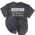 Introvert Introverted But Willing To Discuss Horses Mineral Wash Tshirts Mineral Black