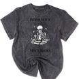Introvert Read Spicy Books Lover Bookworm Skeleton Reading Mineral Wash Tshirts Mineral Black