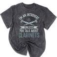 Im An Introvert Unless You Talk About Clarinets Mineral Wash Tshirts Mineral Black