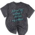 Introvert But Willing To Discuss My Hobbies Mineral Wash Tshirts Mineral Black