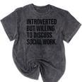 Introverted Caseworker Social Work Introvert Mineral Wash Tshirts Mineral Black