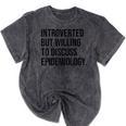 Introverted Epidemiologist Epidemiology Introvert Mineral Wash Tshirts Mineral Black