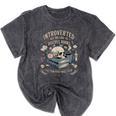 Introverted But Willing To Discuss Books Club Cozy Aesthetic Mineral Wash Tshirts Mineral Black