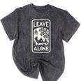 Introvert's Peaceful Solitude Graphic Leave Alone Quiet Mineral Wash Tshirts Mineral Black
