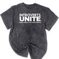 Introverts Unite Mineral Wash Tshirts Mineral Black