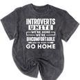 Introverts Unite Quiet Observer Introverted Antisocial Mineral Wash Tshirts Mineral Black
