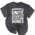 Introverts Unite Separately In Your Own Homes Mineral Wash Tshirts Mineral Black