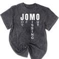 JOMO Joy Of Missing Out Sarcastic Introvert Mineral Wash Tshirts Mineral Black JOMO Joy Of Missing Out Sarcastic Introvert Mineral Wash Tshirts Mineral Black