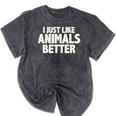 I Just Like Animals Better I Introvert Mineral Wash Tshirts Mineral Black I Just Like Animals Better I Introvert Mineral Wash Tshirts Mineral Black