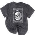 Kinda Emotional Kinda Emotionless Tarot Card Introvert Mineral Wash Tshirts Mineral Black