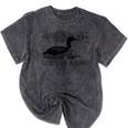 Loon Bird Pun Leave Me A Loon Nature For Introverts Mineral Wash Tshirts Mineral Black