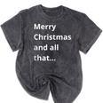Merry Christmas Sarcastic Phrase For Introvert People Mineral Wash Tshirts Mineral Black