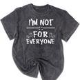 Not 4 Everyone Sarcastic Introvert Graphic Mineral Wash Tshirts Mineral Black