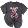 Not A Hugger Teddy Bear Antisocial Introvert Mineral Wash Tshirts Mineral Black