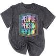 People Person Repellant Antisocial Introvert Mineral Wash Tshirts Mineral Black