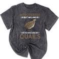 Quail Bird Lover Introvert Quail Mineral Wash Tshirts Mineral Black