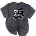 READING IN PEACE RIP Introvert Skeleton Read Book Meme Mineral Wash Tshirts Mineral Black READING IN PEACE RIP Introvert Skeleton Read Book Meme Mineral Wash Tshirts Mineral Black