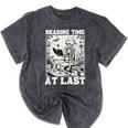 Reading Time At Last Book Lover Introvert Skeleton Reading Mineral Wash Tshirts Mineral Black Reading Time At Last Book Lover Introvert Skeleton Reading Mineral Wash Tshirts Mineral Black