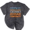 Running On Cheerleading Social Introvert Humor Vintage Mineral Wash Tshirts Mineral Black