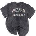 Silly Stay Away From Me WIZARD UNIVERSITY Introvert Mineral Wash Tshirts Mineral Black