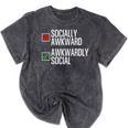 Socially Awkward Introvert Anxious Awkwardly Social Mineral Wash Tshirts Mineral Black Socially Awkward Introvert Anxious Awkwardly Social Mineral Wash Tshirts Mineral Black