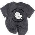 Sorry I Can't Go I'm An Indoor Cat Quote Introvert Mineral Wash Tshirts Mineral Black
