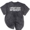 I Speak Fluent Introvert Mineral Wash Tshirts Mineral Black I Speak Fluent Introvert Mineral Wash Tshirts Mineral Black