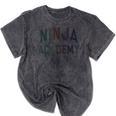 Vintage Don'T Call Me NINJA ACADEMY Introvert Sarcastic Mineral Wash Tshirts Mineral Black