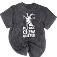 Women's Please Chew Quieter Introvert Quietness Silence Lover Mineral Wash Tshirts Mineral Black Women's Please Chew Quieter Introvert Quietness Silence Lover Mineral Wash Tshirts Mineral Black
