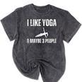 I Like Yoga And Maybe 3 People Introvert Namaste Mineral Wash Tshirts Mineral Black I Like Yoga And Maybe 3 People Introvert Namaste Mineral Wash Tshirts Mineral Black