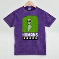 Alien Avoids Humans Sarcastic Introvert Humor Mineral Wash Tshirts Mineral Purple