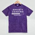 Anxiety Loading Please Wait Anti-Social Introvert Mineral Wash Tshirts Mineral Purple