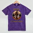 Bigfoot Sasquatch Lover Introvert Antisocial Humor Mineral Wash Tshirts Mineral Purple