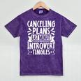 Canceling Plans Last Minute Introvert Tingles Alone Time Mineral Wash Tshirts Mineral Purple