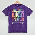 I Can't People Today I Peopled Yesterday Introvert Life Mineral Wash Tshirts Mineral Purple