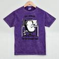 Cat With Coffee On Computer Go Away I'm Introverting Mineral Wash Tshirts Mineral Purple