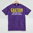 Caution Does Not Play Well With Others Introvert Mineral Wash Tshirts Mineral Purple Caution Does Not Play Well With Others Introvert Mineral Wash Tshirts Mineral Purple