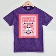 Cool Fun Cute Party Introvert Cat Character Mineral Wash Tshirts Mineral Purple