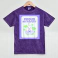 Cool Fun Cute Proud Introvert Cat Character For Men Women Mineral Wash Tshirts Mineral Purple