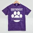 Dogtrovert Definition Introvert Dog Lover For Men Women Girls Kids Mineral Wash Tshirts Mineral Purple