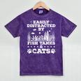 Easily Distracted By Fish Tanks And Cats Lover Introvert Mineral Wash Tshirts Mineral Purple Easily Distracted By Fish Tanks And Cats Lover Introvert Mineral Wash Tshirts Mineral Purple