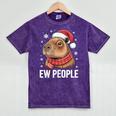Ew People Capybara Christmas Introvert Holiday Humor Mineral Wash Tshirts Mineral Purple Ew People Capybara Christmas Introvert Holiday Humor Mineral Wash Tshirts Mineral Purple
