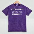 Extroverts Scare Me Introvert Antisocial Joke INFJ Pun Mineral Wash Tshirts Mineral Purple