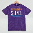 Im Fluent In Silence Introvert Mineral Wash Tshirts Mineral Purple