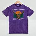 Hunting For My Sanity Introvert Hunter Antisocial Mineral Wash Tshirts Mineral Purple