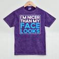 I'm Nicer Than My Face Looks Shy People Introverts Mineral Wash Tshirts Mineral Purple I'm Nicer Than My Face Looks Shy People Introverts Mineral Wash Tshirts Mineral Purple