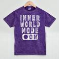 Inner World Mode On Introvert Saying Mineral Wash Tshirts Mineral Purple