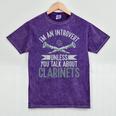 Im An Introvert Unless You Talk About Clarinets Mineral Wash Tshirts Mineral Purple